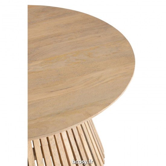 J-Line J Line tables a manger de repas Jolipa Table Vincent Bois De Manguier Naturel Medium.