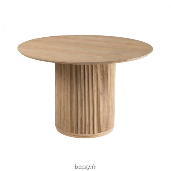 J Line Table Vincent Bois De Manguier Naturel Large L120xB120xH76 cm JLine 31474 by Jolipa 31474.