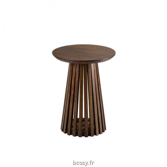 J Line Table Vincent Bois De Manguier Marron Small L40xB40xH52 cm JLine 31475 by Jolipa 31475.