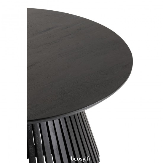 J-Line J Line tables a manger de repas Jolipa Table Vincent Bois De Manguier Noir Medium.