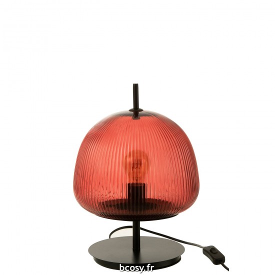 J Line Lampe Oasis Verre Rouge Small L40xB34xH34 cm JLine 31633 by Jolipa 31633.