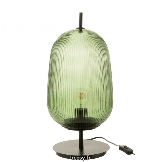 J Line Lampe Oasis Verre Vert Large L50xB30xH30 cm JLine 31638 by Jolipa 31638.