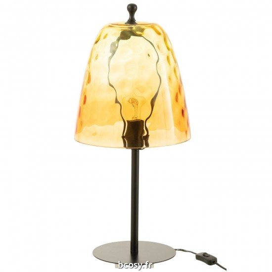 J Line Lampe Oceane Verre Jaune L58xB28xH28 cm JLine 31639 by Jolipa 31639.