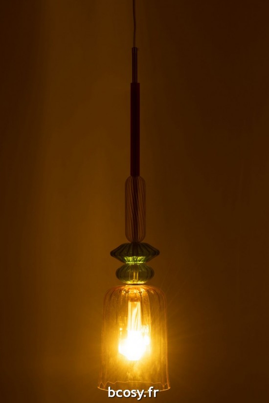 J-Line J Line lampes suspendues suspensions pendantes Jolipa Suspension Zoe Verre Mix.