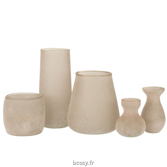 J-Line J Line vases Jolipa Vase Verre Poudre Rose Large.