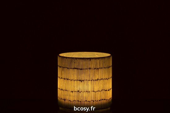 J-Line J Line photophores Jolipa Photophore Mosaique Verre Gris Medium.