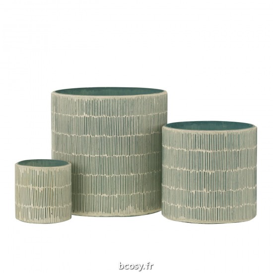 Jolipa Photophore Mosaique Verre Gris Large.