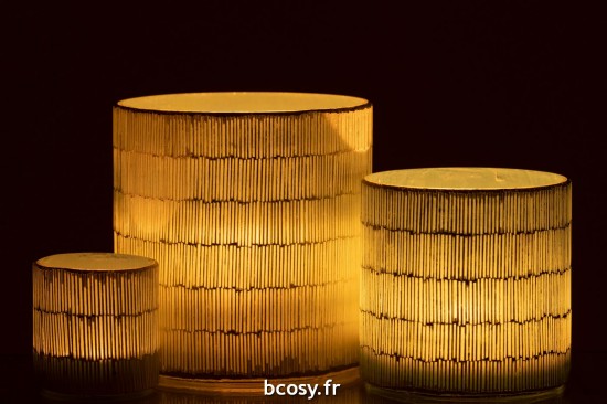 J-Line J Line photophores Photophore Mosaique Verre Gris Large.