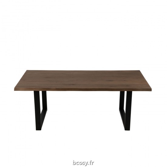 J-Line J Line tables a manger de repas Jolipa Dessus De Table Chene Marron Small (200X95Xalèse 4Cm).