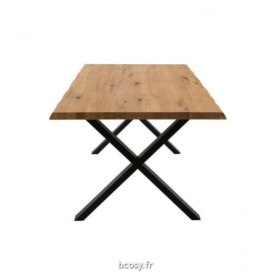 Jolipa Pieds De Table Croix Acier Noir.