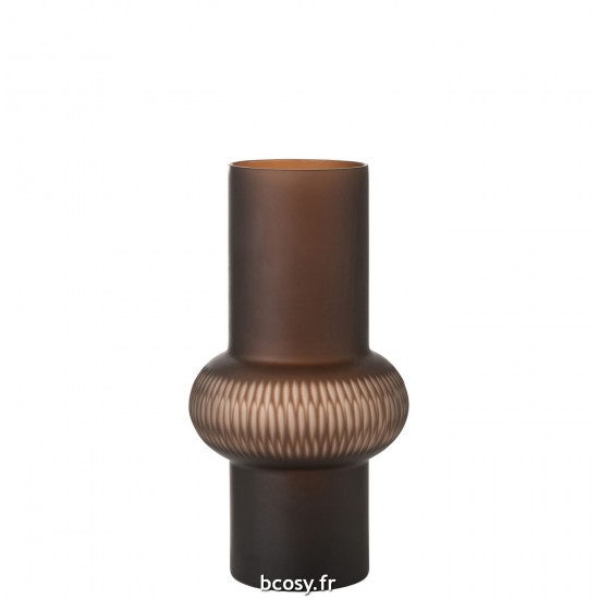 J Line Vase Ligne Boule Verre Marron Small L19xB19xH35 cm JLine 32049 by Jolipa 32049.