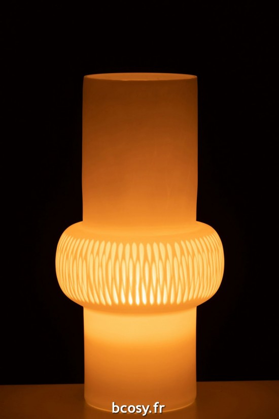 J-Line J Line vases Jolipa Vase Ligne Boule Verre Blanc Large.