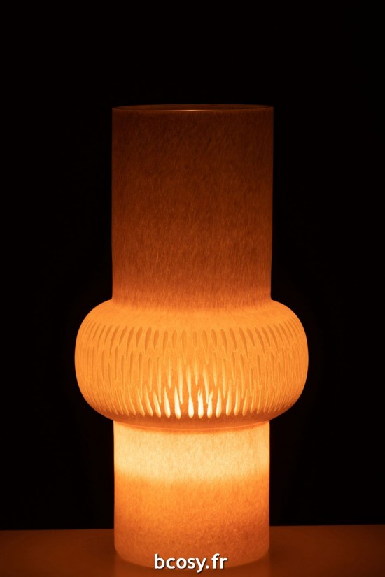 J-Line J Line vases Jolipa Vase Ligne Boule Verre Rose Clair Large.