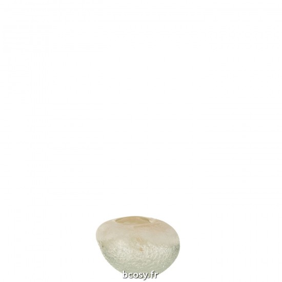 J Line Vase Boule Verre Beige L13xB13xH10 cm JLine 32161 by Jolipa 32161.