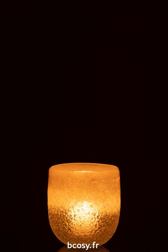 J-Line J Line photophores Jolipa Photophore Verre Beige Large.