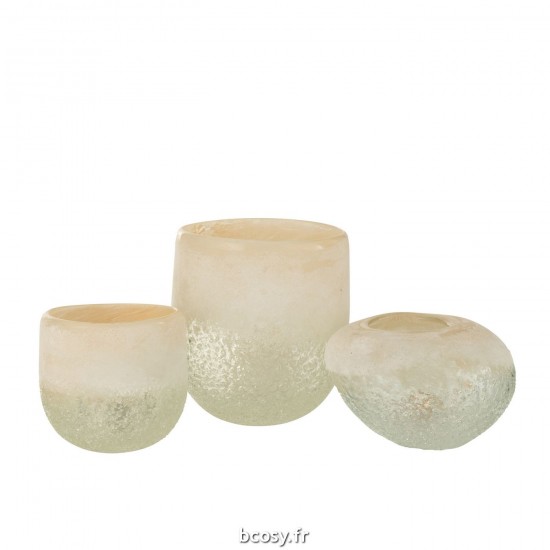 Jolipa Photophore Verre Beige Large.