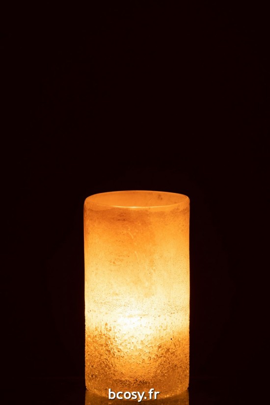 J-Line J Line vases Jolipa Vase Cylindre Verre Beige Small.