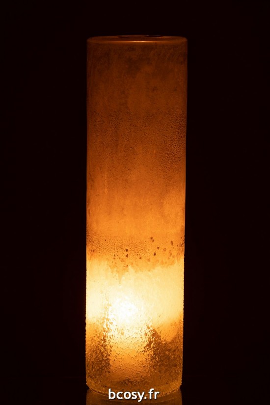 J-Line J Line vases Jolipa Vase Cylindre Verre Beige Large.