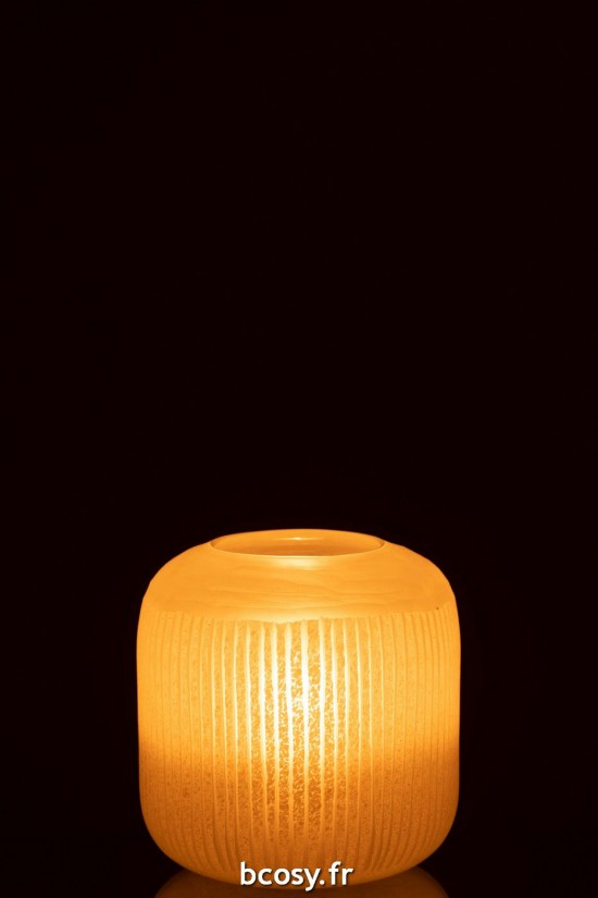 J-Line J Line vases Jolipa Vase Lignes Verre Jaune Clair Small.