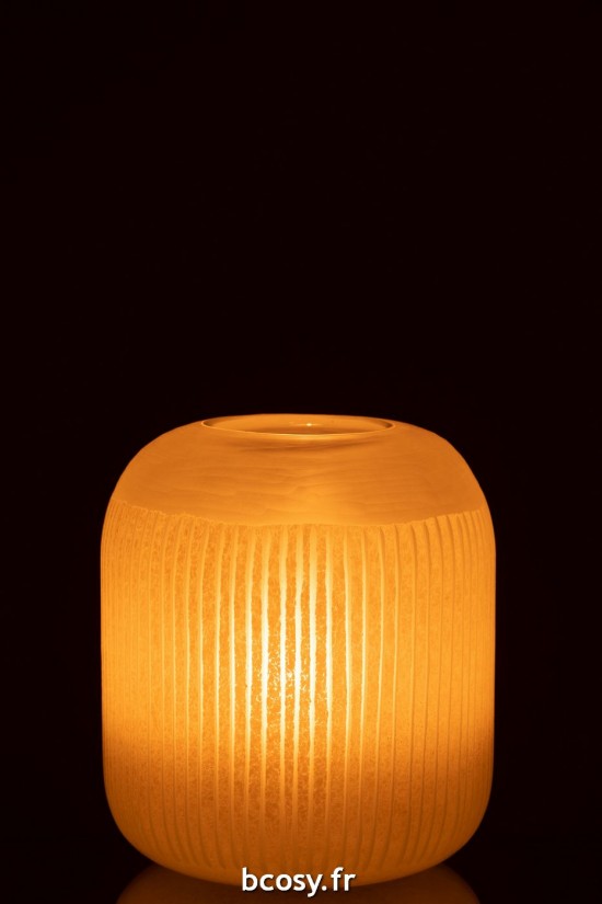 J-Line J Line vases Jolipa Vase Lignes Verre Jaune Clair Medium.