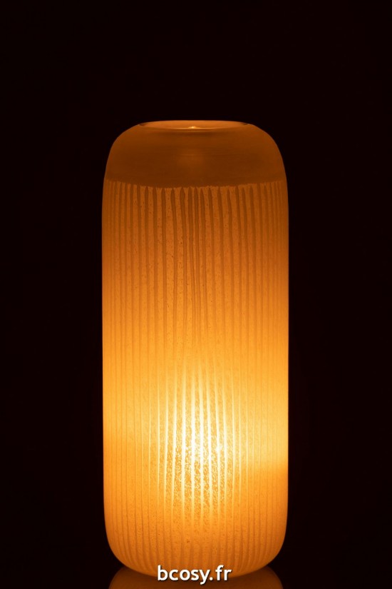 J-Line J Line vases Jolipa Vase Lignes Verre Jaune Clair Large.