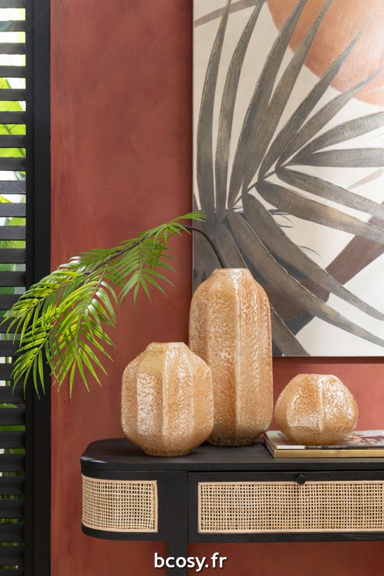 Jolipa Vase Verre Orange Clair Medium.