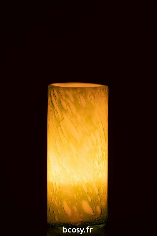 J-Line J Line vases Jolipa Photophore Marbre Verre Vert Blanc Large.