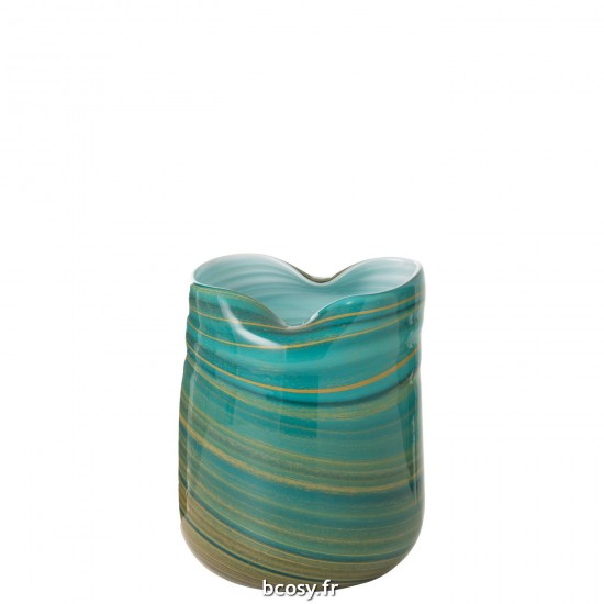 J Line Vase Vague Verre Mix Small L20xB19xH20 cm JLine 32180 by Jolipa 32180.
