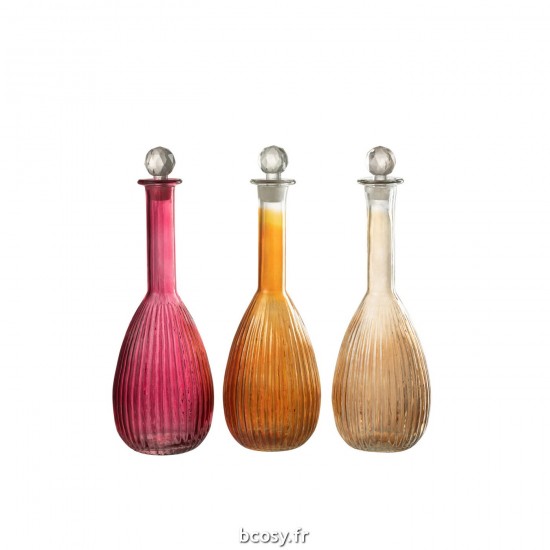 J-Line J Line bouteilles Jolipa Carafe Ligne Verre Rouge.