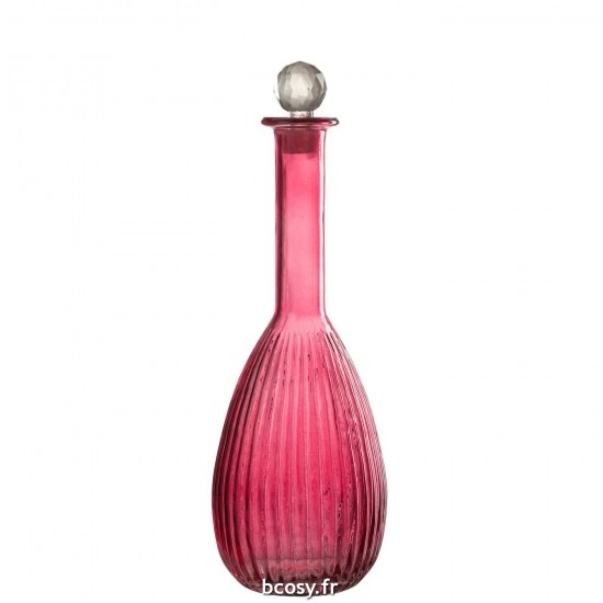 J Line Carafe Ligne Verre Rouge L13xB13xH39 cm JLine 32240 by Jolipa 32240.