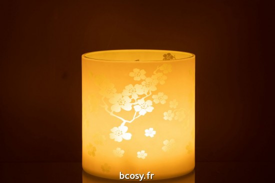 J-Line J Line photophores Jolipa Photophore Fleurs Verre Vert Extra Large.