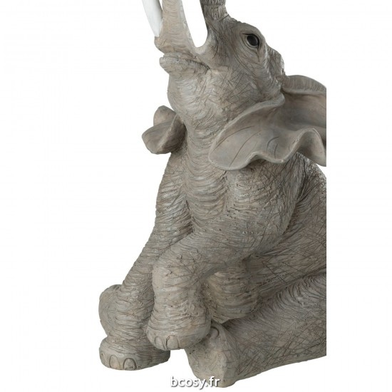 Jolipa Table Elephant Poly Verre Gris.