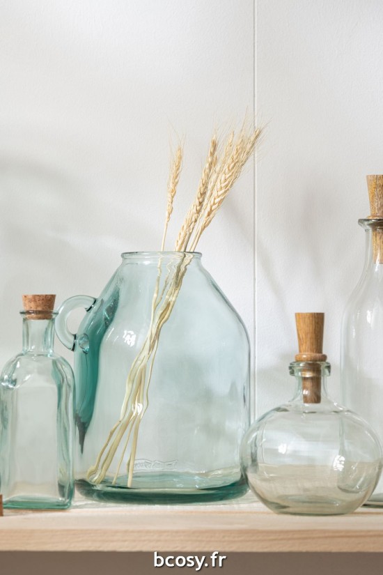 Jolipa Vase Anse Cylindre Recycle Verre Small.