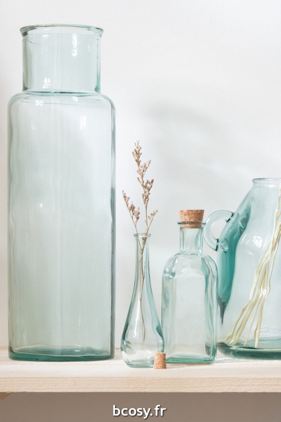 Jolipa Vase Cylindre Recycle Verre Small.