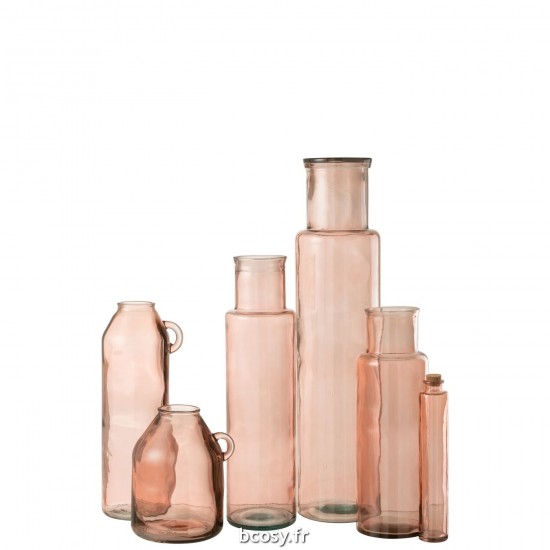J-Line J Line Grands vases Grand vase Vases hauts Vase haut. Jolipa Vase Cylindre Verre Rose Clair Large.