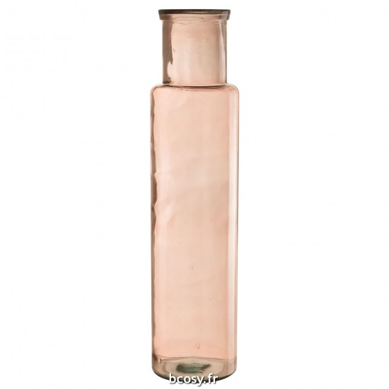 J Line Vase Cylindre Verre Rose Clair Large L18xB18xH75 cm JLine 32785 by Jolipa 32785.
