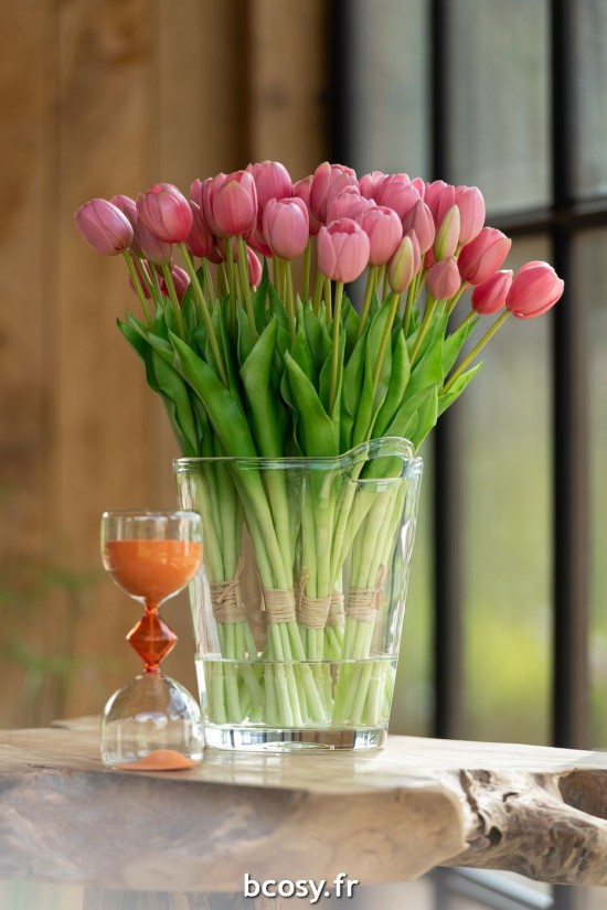 Jolipa Bouquet Tulipes 7Pieces Pu Rose Large.