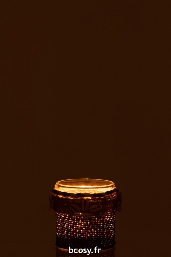 J-Line J Line photophores Jolipa Photophore Coquillages Verre Brown.