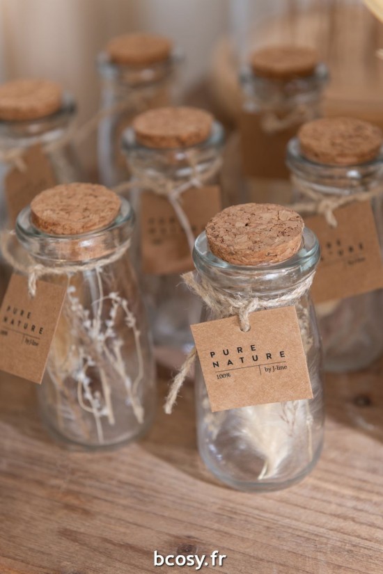 Jolipa Bouteilles Fleurs Sechees Verre Naturel Extra Small Assortiment De 2.