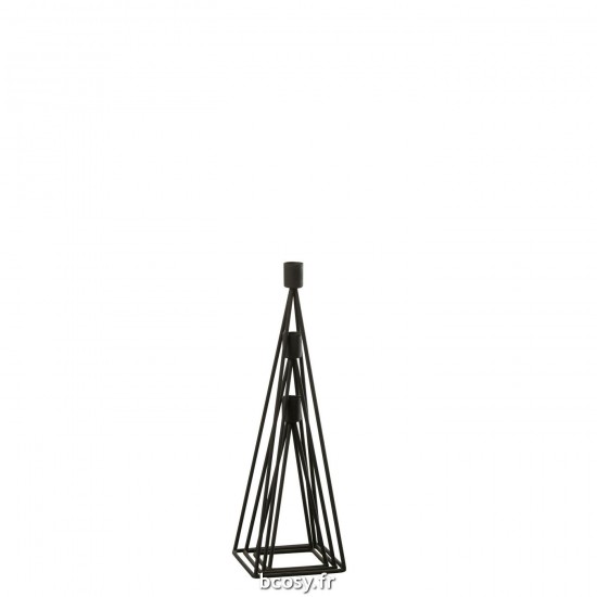 Jolipa Set De 3 Chandeliers Metal Noir.