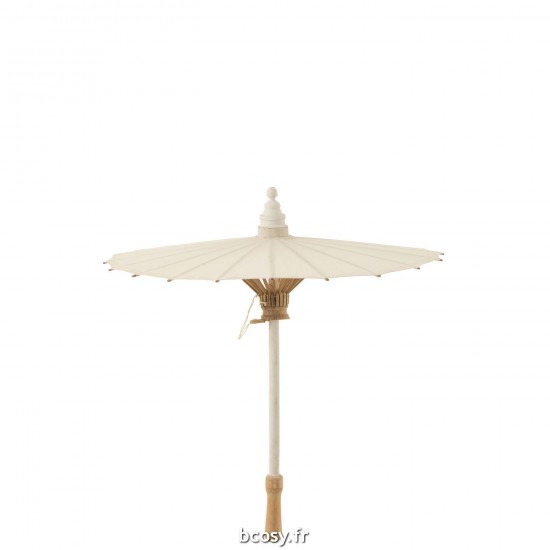 J Line Parasol Coton Bois Blanc L48xB48xH57 cm JLine 33330 by Jolipa 33330.