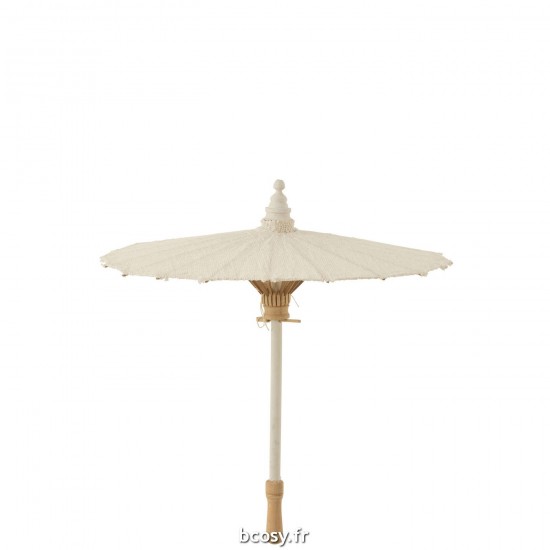 J Line Parasol Tumanggal Textile Bois Blanc L47xB47xH57 cm JLine 33331 by Jolipa 33331.