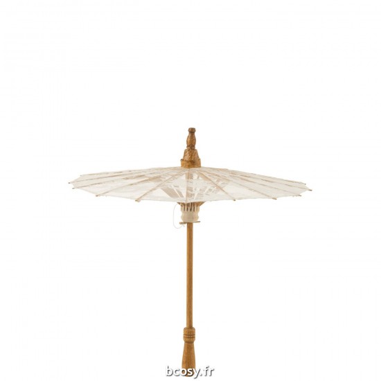 J Line Parasol Motifs Dentelle Coton Bois Blanc L44xB44xH54 cm JLine 33332 by Jolipa 33332.