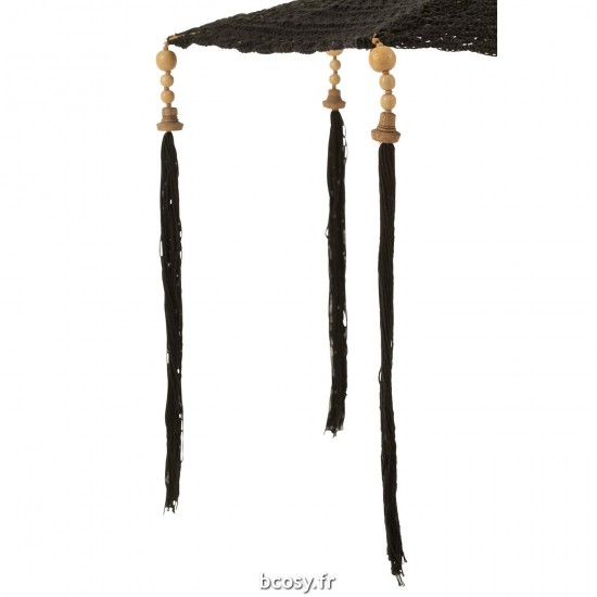 Jolipa Parasol Floche Pied Coton Bois Noir Small.