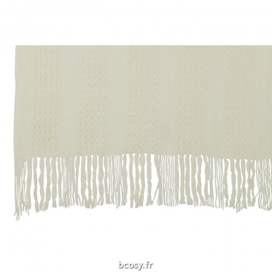 J-Line J Line textiles Jolipa Plaid Tricot Acrylic Blanc.