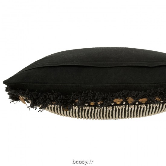 J-Line J Line coussins Jolipa Coussin Perle Jute Noir.
