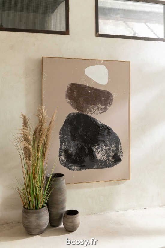 Jolipa Cachepot Gio Ceramique Marron Medium.