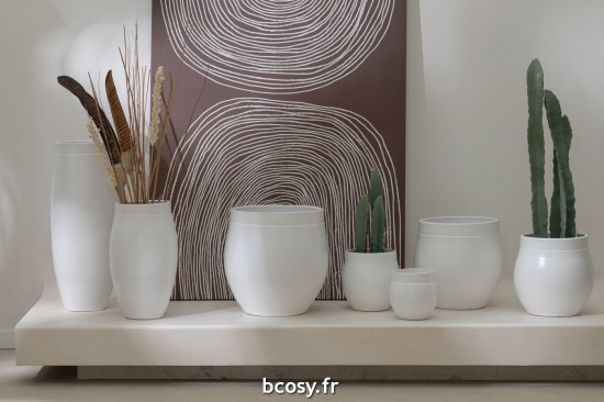 Jolipa Cachepot Gio Ceramique Blanc X Small.