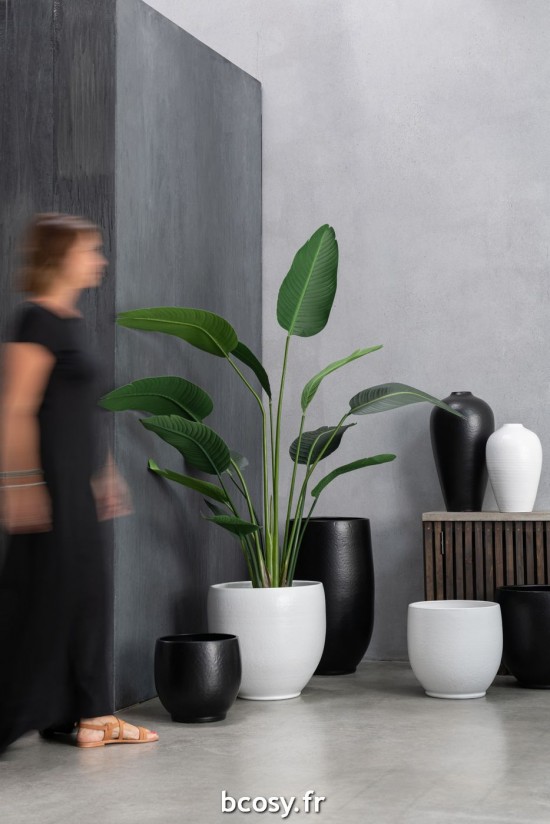 Jolipa Cachepot Ying Ceramique Blanc Small.