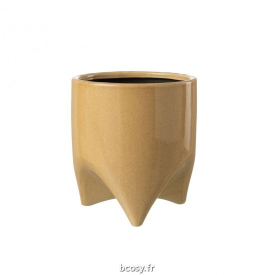 J Line Cachepot Helia Ceramique Vert Large L18xB18xH21 cm JLine 34253 by Jolipa 34253.